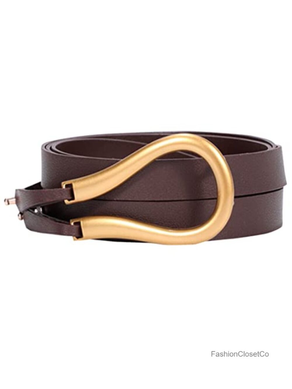 Women PU Leather Waist Belt Double Strap Tie Wrap Cinch Belt